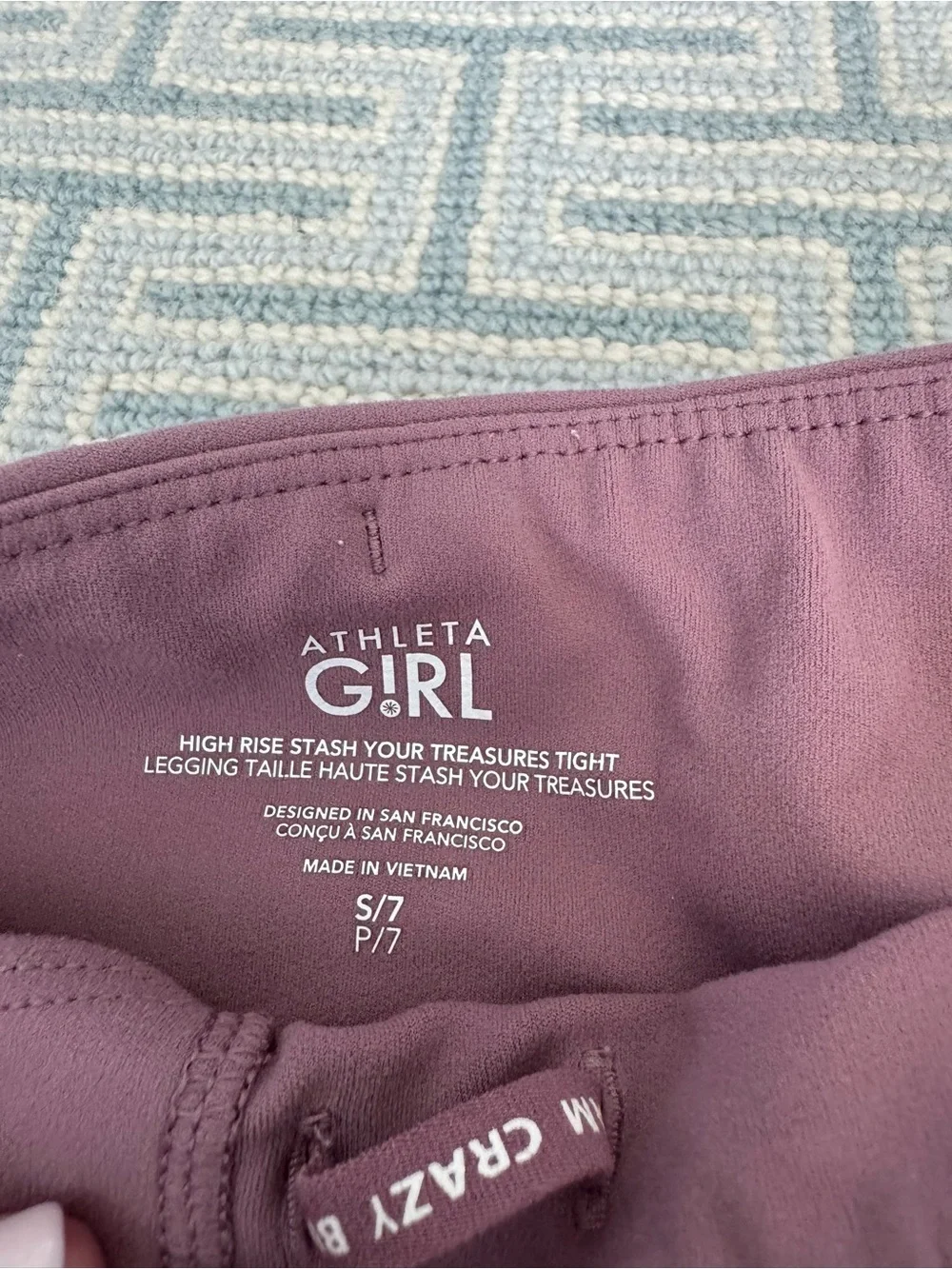 Athleta Kids Active Leggings - Blue and Mauve